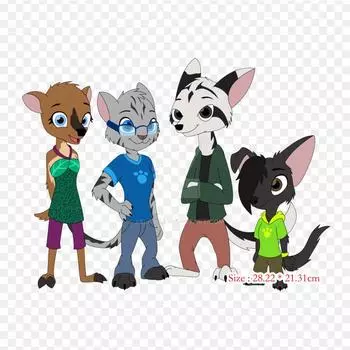 Виниловые нашивки с мультяшным котом Ником Уайлдом, термопереносная печать, наклейки для одежды, аппликации «сделай сам», моющиеся нашивки