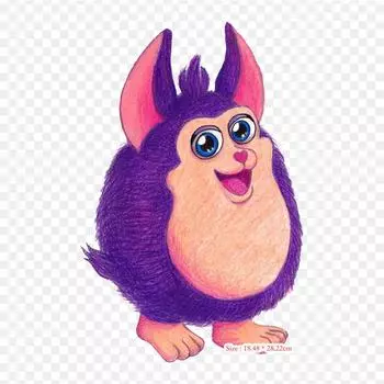 Виниловые нашивки с мультяшным Tattletail, художественная термотрансферная печать, наклейки для одежды, аппликации «сделай сам», моющиеся нашивки