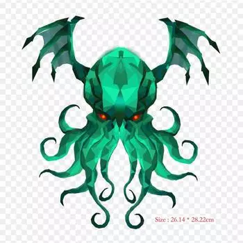 Виниловые нашивки с осьминогом, термопереносная печать, наклейки для одежды, аппликации «сделай сам», моющиеся нашивки