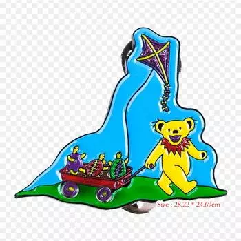 Виниловые нашивки с принтом «Grateful Dead Bear», термопереводная печать, наклейки для одежды, аппликации «сделай сам», моющиеся нашивки