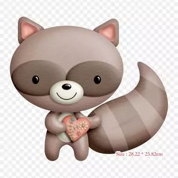 Виниловые нашивки с рисунком енота, панды, термопереносная печать, наклейки для одежды, аппликации «сделай сам», моющиеся нашивки