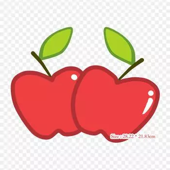 Виниловые нашивки с сердечком Applejack, термопереносная печать, наклейка для одежды, аппликации «сделай сам», моющиеся нашивки