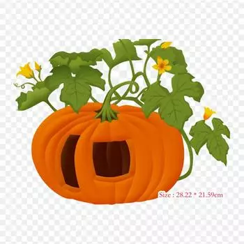 Виниловые нашивки с термопереносной печатью Cucurbita Maxima, тыквы, наклейки для одежды, аппликации «сделай сам», моющиеся нашивки