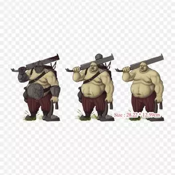 Виниловые нашивки с термопереносной печатью Dungeons Dragons Ogre Shrek, наклейки для одежды, аппликации «сделай сам», моющиеся нашивки