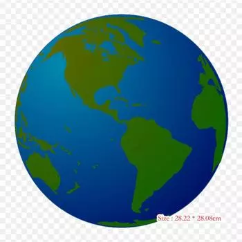 Виниловые нашивки с термопереносной печатью «Глобус мира», наклейки для одежды, аппликации «сделай сам», моющиеся нашивки