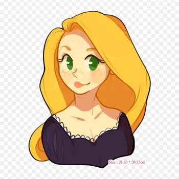 Виниловые нашивки с термопереносной печатью из мультфильма Флинн Райдер Анна, наклейки для одежды, аппликации «сделай сам», моющиеся нашивки