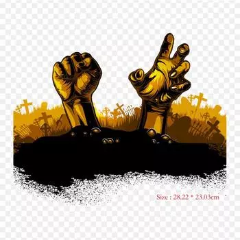 Виниловые нашивки с термопереносной печатью на Хэллоуин, бесплатная наклейка для одежды, аппликации «сделай сам», моющиеся нашивки