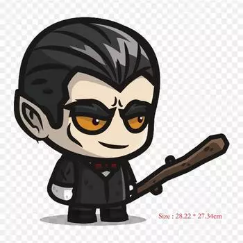 Виниловые нашивки с термопереносной печатью в стиле чиби, наклейки для одежды, аппликации «сделай сам», моющиеся нашивки