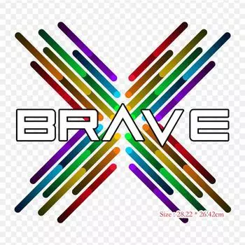 Виниловые нашивки с термопереносной печатью «Я храбрый», наклейки для одежды, аппликации «сделай сам», моющиеся нашивки