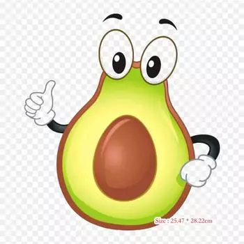 Виниловые нашивки с вырезанным авокадо и авокадо, термопереносная печать, наклейки для одежды, аппликации «сделай сам», моющиеся нашивки