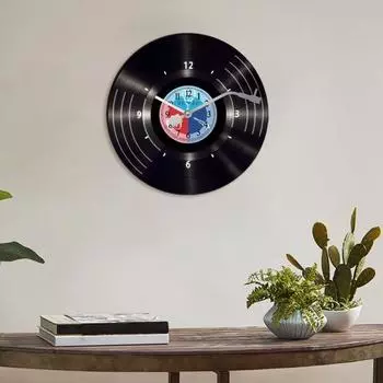 Виниловые пластинки настенные часы высокая точность тихая работа работа на батарейках музыкальная комната декор украшения искусство разноцветный