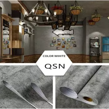 Виниловые Водонепроницаемые Самоклеящиеся Обои Винтажные Цементно-Серые Настенные Контактные Бумаги Магазин Спальня Гостиная Ремонт Наклейки пвх 40 x 100CM