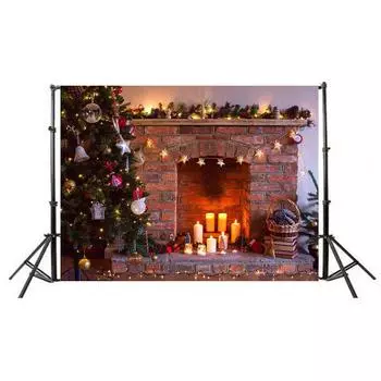 Виниловый фон для фотосъемки с рождественским камином 7x5 футов для фотостудии