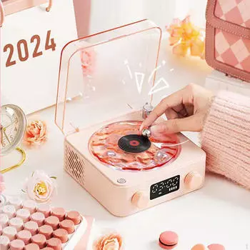 Виниловый проигрыватель с RGB подсветкой, ретро-динамик для взрослых и семьи