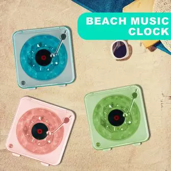 Виниловый проигрыватель Waves с регулируемой подсветкой и временем, винтажный виниловый Bluetooth-динамик Waves, беспроводной портативный виниловый динамик 1500 мАч