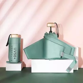 Виниловый зонтик со скидкой 50%, женский зонтик от дождя и непогоды, полный солнцезащитный крем, солнцезащитный крем, защита от ультрафиолета, солнцезащитный зонт, капсульный зонт 53.5x6k