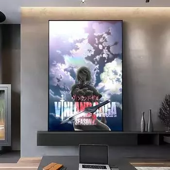 Vinland Saga Аниме Манга Плакат HD Искусство Наклейка Стена Водонепроницаемый Дом Гостиная Спальня Бар Эстетическое Украшение 21cm30cm NoFrame