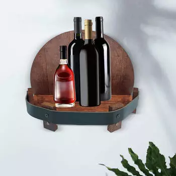 Винная полка, деревянная полка, деревенская винтажная бочка ручной работы, настенная, для кладовой дома