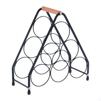 Винная стойка для бутылок, декоративная, прочная, органайзер для хранения, полка для переноски вина A