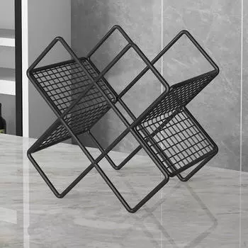 Винная стойка, красный держатель для бутылок для прилавка, отдельно стоящая витрина чёрный