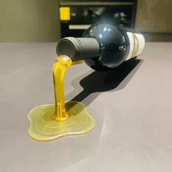 Винная стойка Привлекательный дизайн Держатель для бутылки пролитого вина Креативная стойка для вина для домашней кухни жёлтый