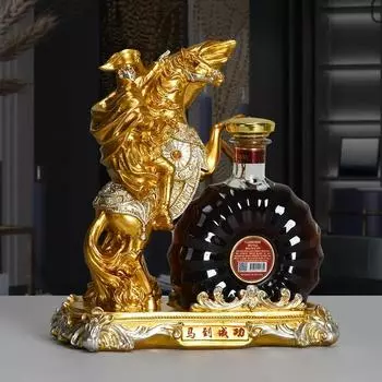 Винная стойка со скульптурой лошади, стойка для красного вина, креативные свадебные подарки высокого класса, предметы интерьера, гостиная золотой