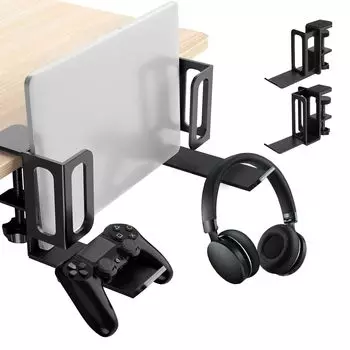 Vinnatsu Вертикальная подставка для ноутбука, регулируемая по весу до 10 кг, включает отделение для планшета и наушников, идеально подходит для отвода тепла, легкая стальная конструкция, настольная подставка, ширина,