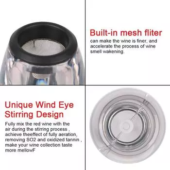 Винный графин с фильтром и основанием, аэратор для красного вина, виски, диспенсер для бара, вечеринки, кухни, быстрое отрезвление, профессиональный