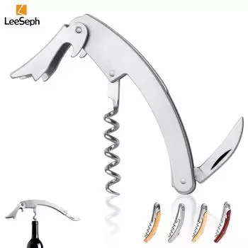Винный штопор Leeseph с удобной ручкой, открывалка для винных бутылок и резак для фольги, идеально подходит для сомелье, барменов и официантов