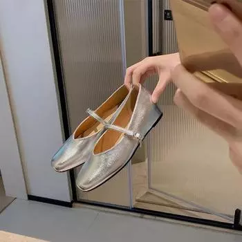 Виноградная мать французское нежное слово с головой-мешком неглубокий рот внутренняя высота увеличение серебристые туфли Мэри Джейн женские туфли на платформе женские 34