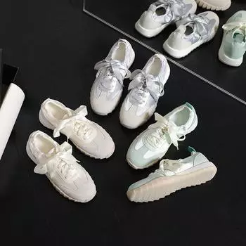 Виноградная мать studiolee кожа новые немецкие кроссовки женские универсальные балетки мягкая подошва сращивание атласные туфли Форрест Гамп 35 серебряный