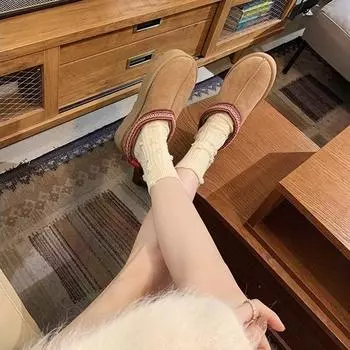 Виноградная мать studiolee набивные утолщенные низкие хлопковые туфли пушистые на толстой подошве теплые зимние сапоги женские зимние 35 малиновый