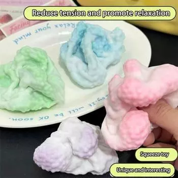 Виноградный мяч для снятия стресса, игрушки для взрослых, разноцветные бусины, мяч для снятия стресса со звуком, мяч для упражнений на руку для облегчения синдрома запястного канала зелёный