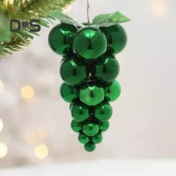 Виноградный шар, струнный орнамент, пластиковый елочный шар, украшение, поддельный виноградный блестящий декор, многоразовые товары для вечеринок для дома и сада красный