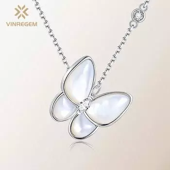 Vinregem Classic 100% пройденный тест с бриллиантом из стерлингового серебра 925 пробы VVS1, настоящий муассанит, драгоценный камень, свадебное ожерелье с подвеской для помолвки, ювелирные украшения