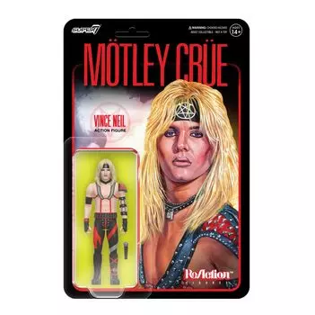 Винс Нил Re Фигурка Винс Нил (Крик на дьявола) Super7 Подлинная ИГРУШКА Motley Crue