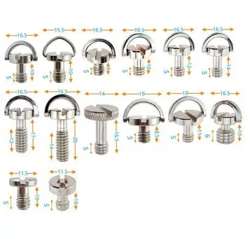 Винт адаптера быстросъемной пластины. Винт штатива с D-образным кольцом 1/4 дюйма. Монтажный адаптер.
