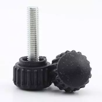 Винт-барашек из оцинкованной углеродистой стали с круглой головкой и рифленой пластиковой ручкой (М3/М4/М6/М8) M5*8