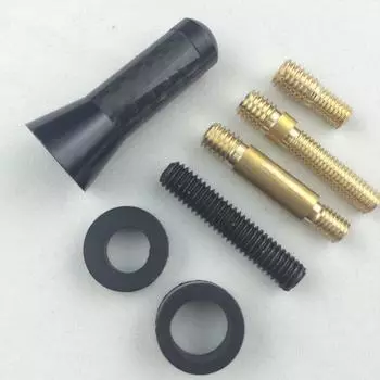 Винт из углеродного волокна 3,5 см, алюминиевая автомобильная короткая антенна, короткая мачтовая антенна серебряный