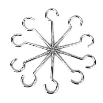 Винт-крючок с ушком 78 х 4,5мм 10шт Серебристый