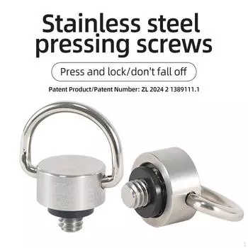 Винт с D-кольцом, шарнирный держатель, крепление для камеры, 1/4 дюйма, карабин, нержавеющая сталь