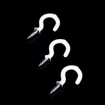 Винт с покрытием из ПВХ в чашке, вешалка для ювелирных изделий из нержавеющей стали, обеденный держатель, барный инструмент белый