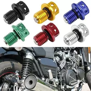 Винт слива моторного масла M12, многоцветный комплект двигателя мотоцикла для Honda Suzuki Yamaha Kawasaki чёрный