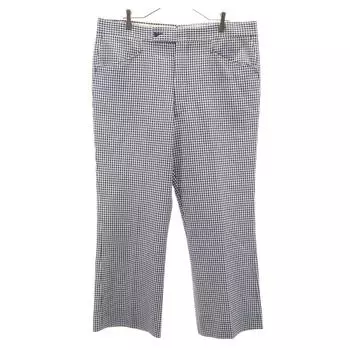 VINTAGE 70s Check Pattern Trouser Pants Navy Biggs Men s Used