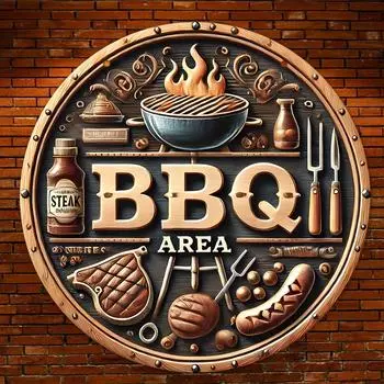 Винтажный 8-дюймовый круглый алюминиевый знак для гриля: Идеально подходит для наружных стен, гаражей и патио - декор для фермерского дома, сада и гриля чёрный