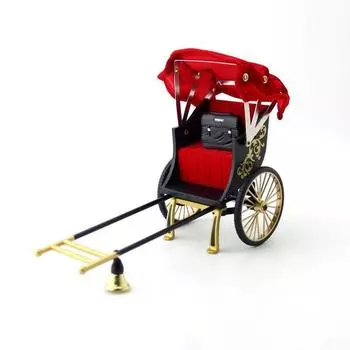 Vintage Alloy Rickshaw Model With Inertia Control For Kids Collectible Decor