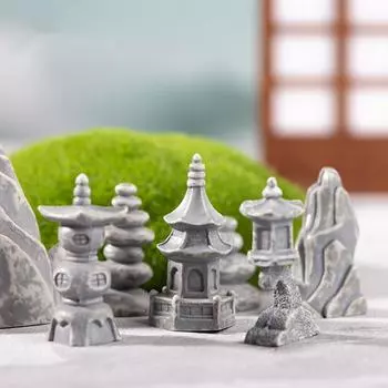 Vintage Architectural Resin Ornaments Micro Landscape Garden Landscape Sand Table Landscape Decoration Ornaments