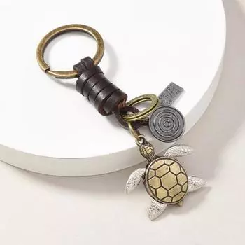 Vintage Braided Cowhide Keychain Violin Skates Snake Charm Pendant Keyring Jewelry For Girl Women Gift Bag Decoration