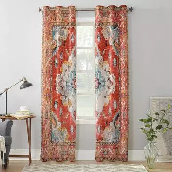 Vintage Carpet Texture Modern Window Curtains for Living Room Bedroom Curtain Kitchen Treatment Blinds Drapes 135W x 60H(cm) x1