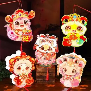 Vintage Chinese Snake Portable Lantern Glowing Spring Festival Lantern Mid-Autumn Festival Style 5